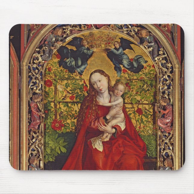 Madonna of the Rose Bower, 1473 Mouse Pad (Front)