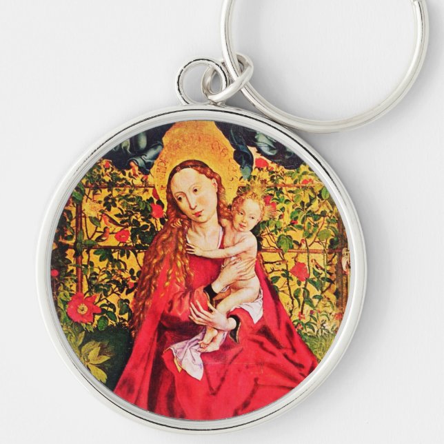 MADONNA OF THE ROSE BOWER KEYCHAIN (Front)