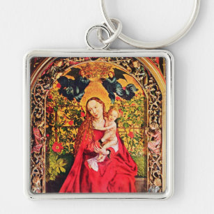 MADONNA OF THE ROSE BOWER KEYCHAIN