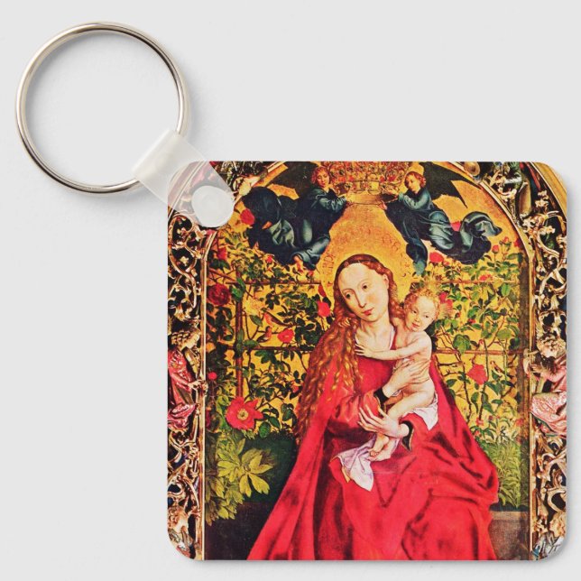 MADONNA OF THE ROSE BOWER KEYCHAIN (Front)