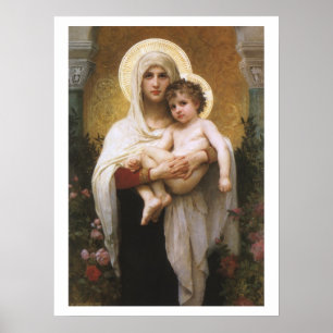 Madonna of the Roses by Bouguereau Poster