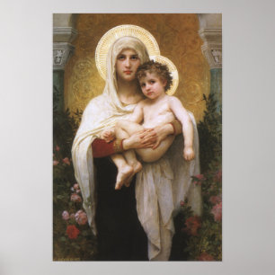 Madonna of the Roses by Bouguereau Poster