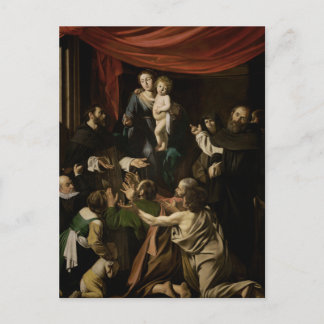 Madonna of the Roses by Caravaggio Postcard