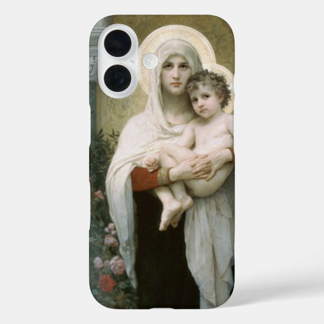 Madonna of the Roses by William-Adolphe Bouguereau Case-Mate iPhone Case (Back)