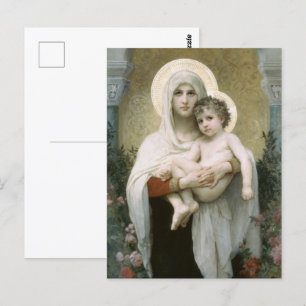 Madonna of the Roses by William-Adolphe Bouguereau Postcard