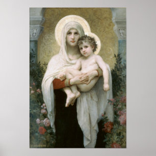 Madonna of the Roses – William Adolphe Bouguereau Poster