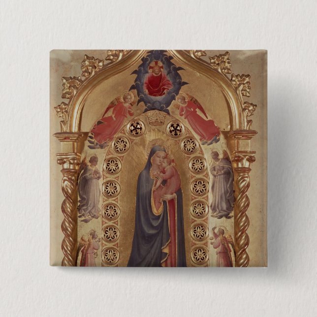 Madonna of the Stars 2 Inch Square Button (Front)