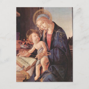 Madonna teaches the child Jesus Postcard