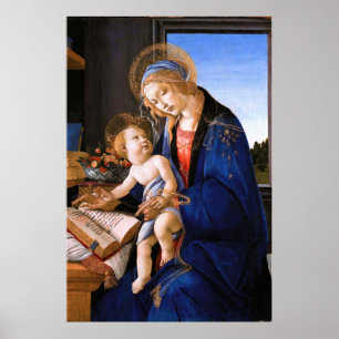 Madonna teaches the child Jesus Sandro Botticelli Poster