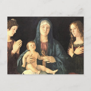 Madonna und zwei Heilige Postcard