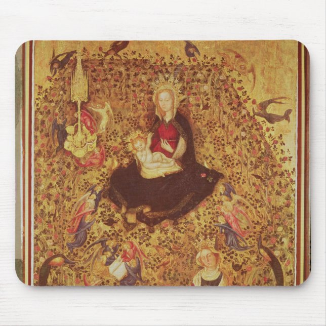 Madonna with a Rose Bush Mouse Pad (Front)