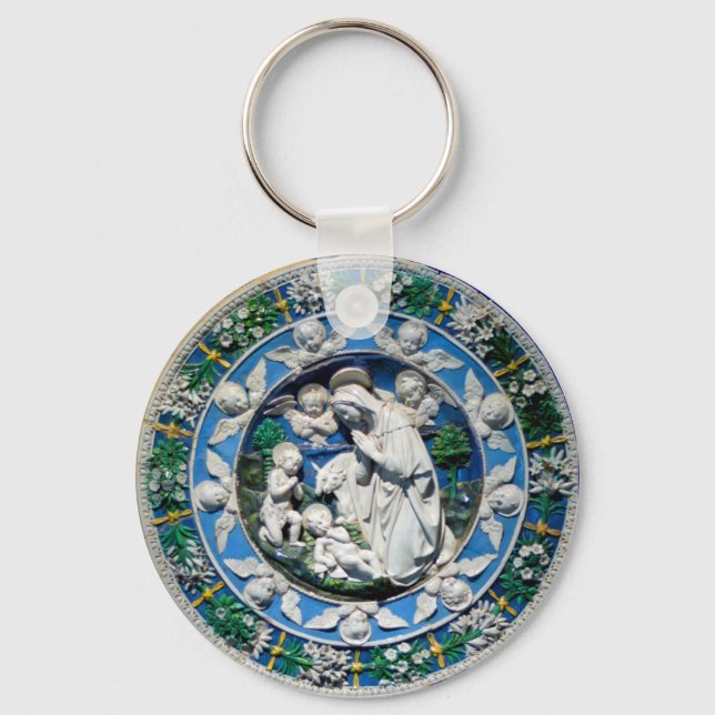 MADONNA WITH CHILD AND ANGELS KEYCHAIN (Front)