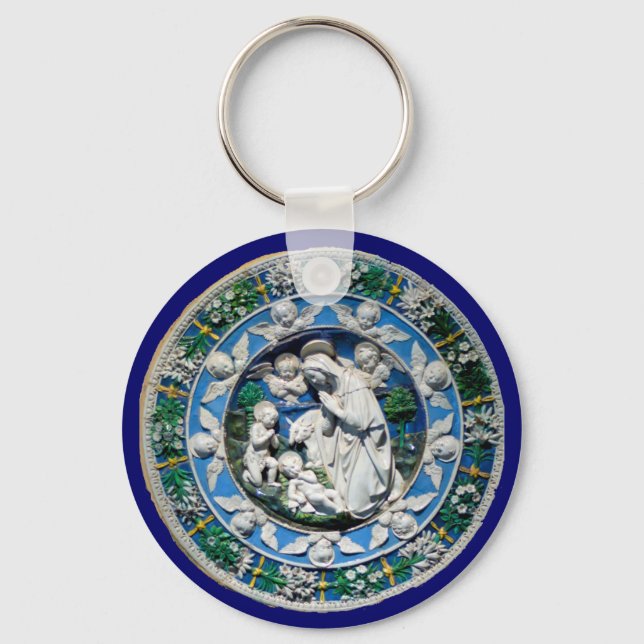 MADONNA WITH CHILD AND ANGELS KEYCHAIN (Front)