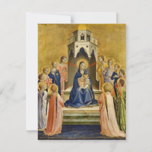 Madonna with Child and Twelve Angels, Fra Angelico Postcard