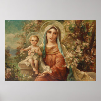 Madonna with Child by Hans Zatzka - poster