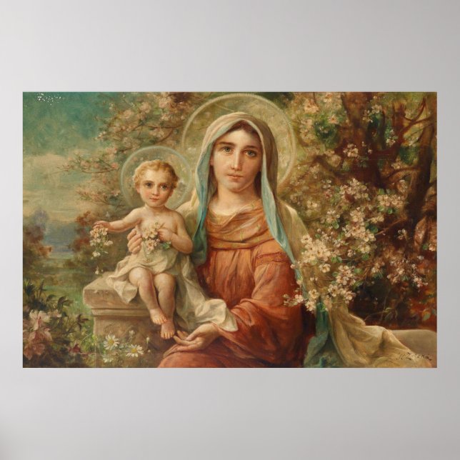 Madonna with Child by Hans Zatzka - poster (Front)