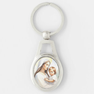 Madonna with Child Jesus Keychain