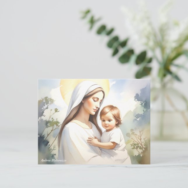 Madonna with Child Jesus Postcard (Standing Front)