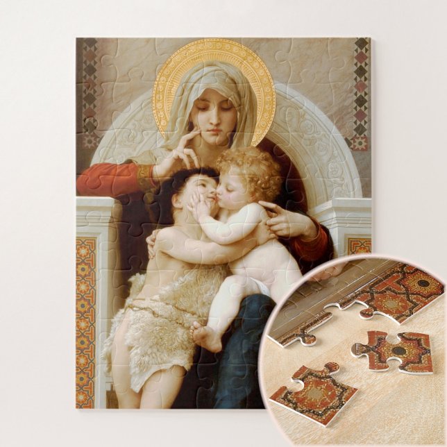 Madonna with child & John the Baptist, Bouguereau Jigsaw Puzzle (Creator Uploaded)