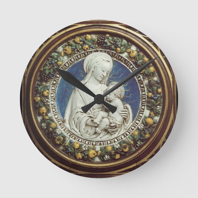 MADONNA WITH CHILD Round Round Clock (Front)