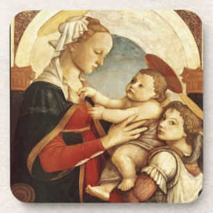 Madonna With Child Set of Cork Coasters