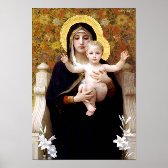 Madonna with child – William-Adolphe Bouguereau Poster (Front)