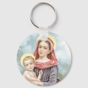 Madonna with Christ Child Keychain