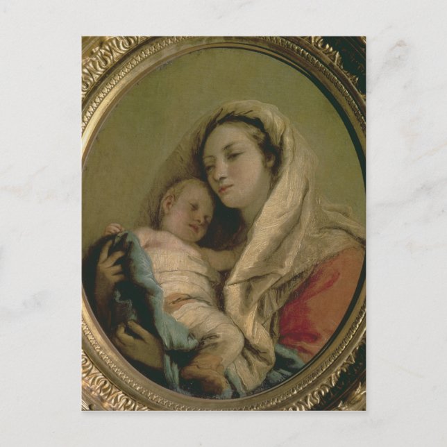 Madonna with Sleeping Child, 1780s Postcard (Front)