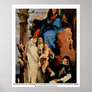 Madonna With St. Catherine St. Rosa Poster