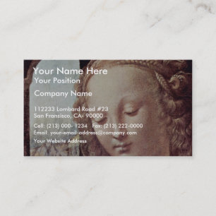 Madonna With The Carnation By Leonardo Da Vinci Business Card