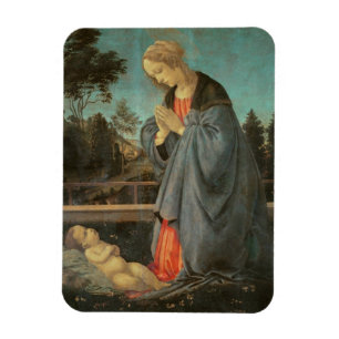 Madonna worshipping the Child, c.1477-80 (oil on p Magnet