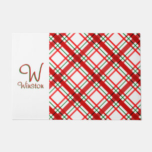 Madras Check Doormat