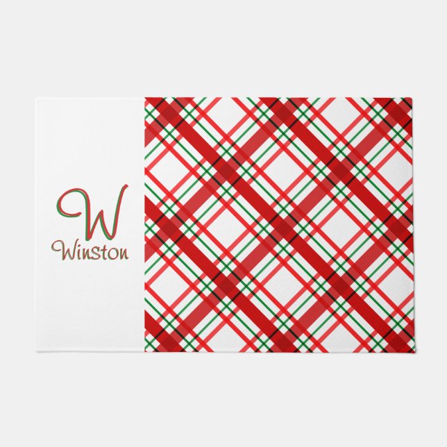 Madras Check  Doormat (Front)