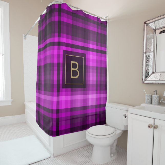 Madras Hot Pink Pattern Personalized Initial (In Situ)