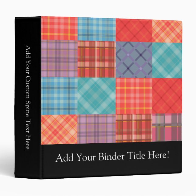 Madras Patchwork Binder (Front/Spine)