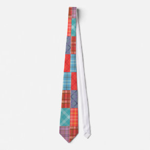 Madras Patchwork Tie