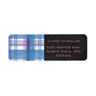 Madras Plaid Blue and Purple