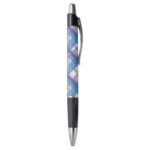 Madras Plaid Blue and Purple Pen