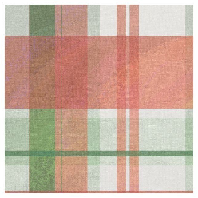 Madras Plaid Christmas Fabric (Close Up)