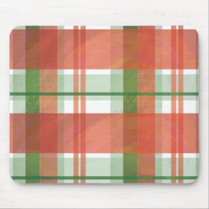 Madras Plaid Christmas Mouse Pad