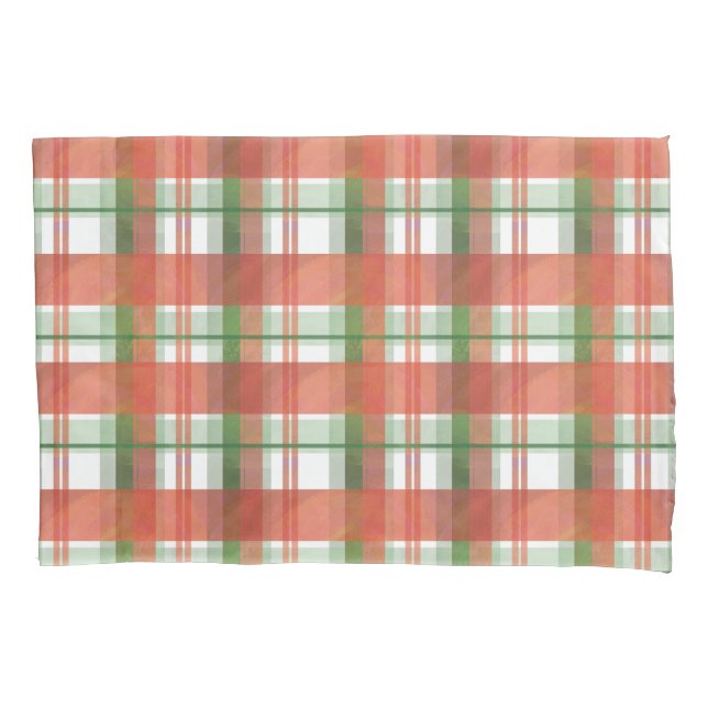 Madras Plaid Christmas Pillowcase (Front)