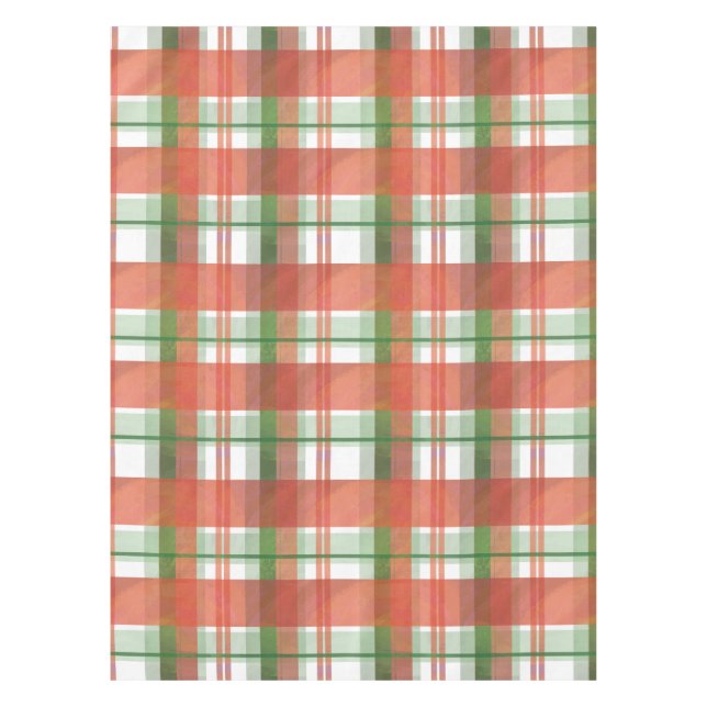 Madras Plaid Christmas Tablecloth (Front)