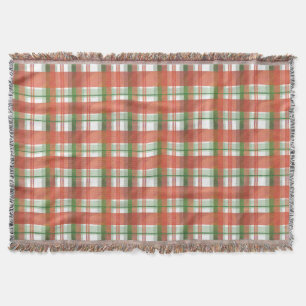 Madras Plaid Christmas Throw Blanket