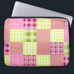 Madras Plaid Inspired Electronics Bag<br><div class="desc">An electronics bag featuring a madras plaid patchwork inspired design.</div>