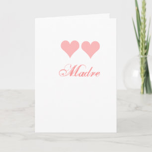 madre card with pink hearts