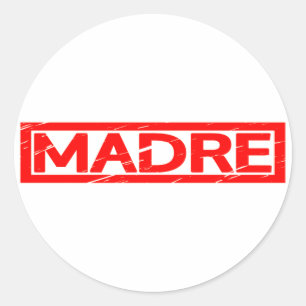 Madre Stamp Classic Round Sticker