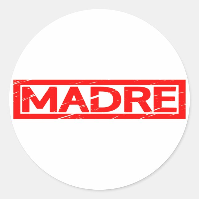 Madre Stamp Classic Round Sticker (Front)