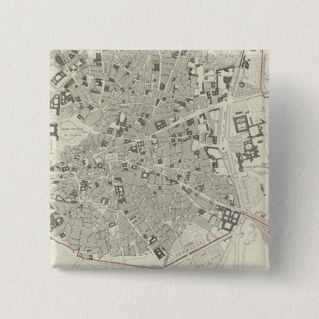 Madrid 2 Inch Square Button (Front)