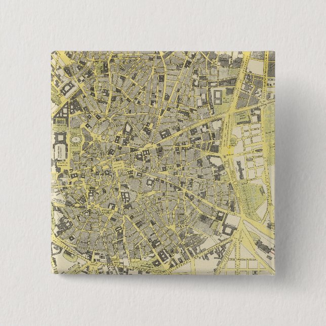 Madrid 2 Inch Square Button (Front)