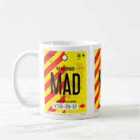 Madrid Airport Baggage Poster Coffee Mug